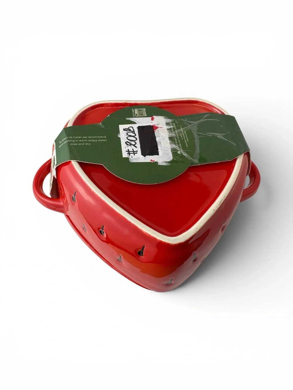 Strawberry Shaped Covered Brie Cheese Baking Dish
